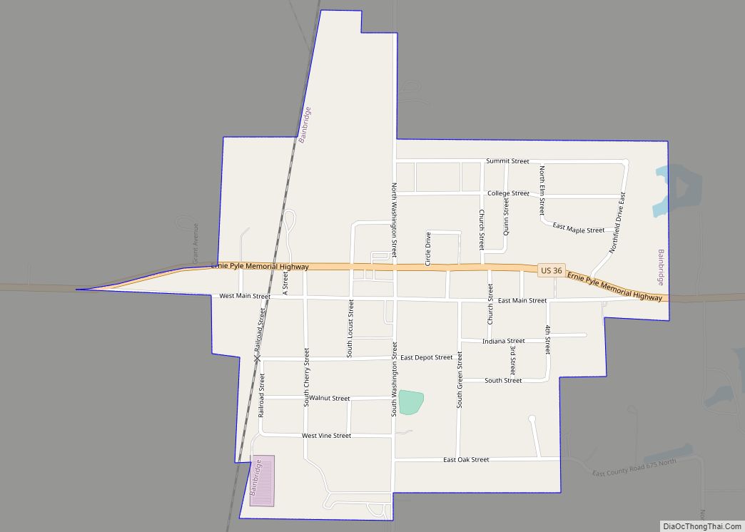 Map of Bainbridge town, Indiana