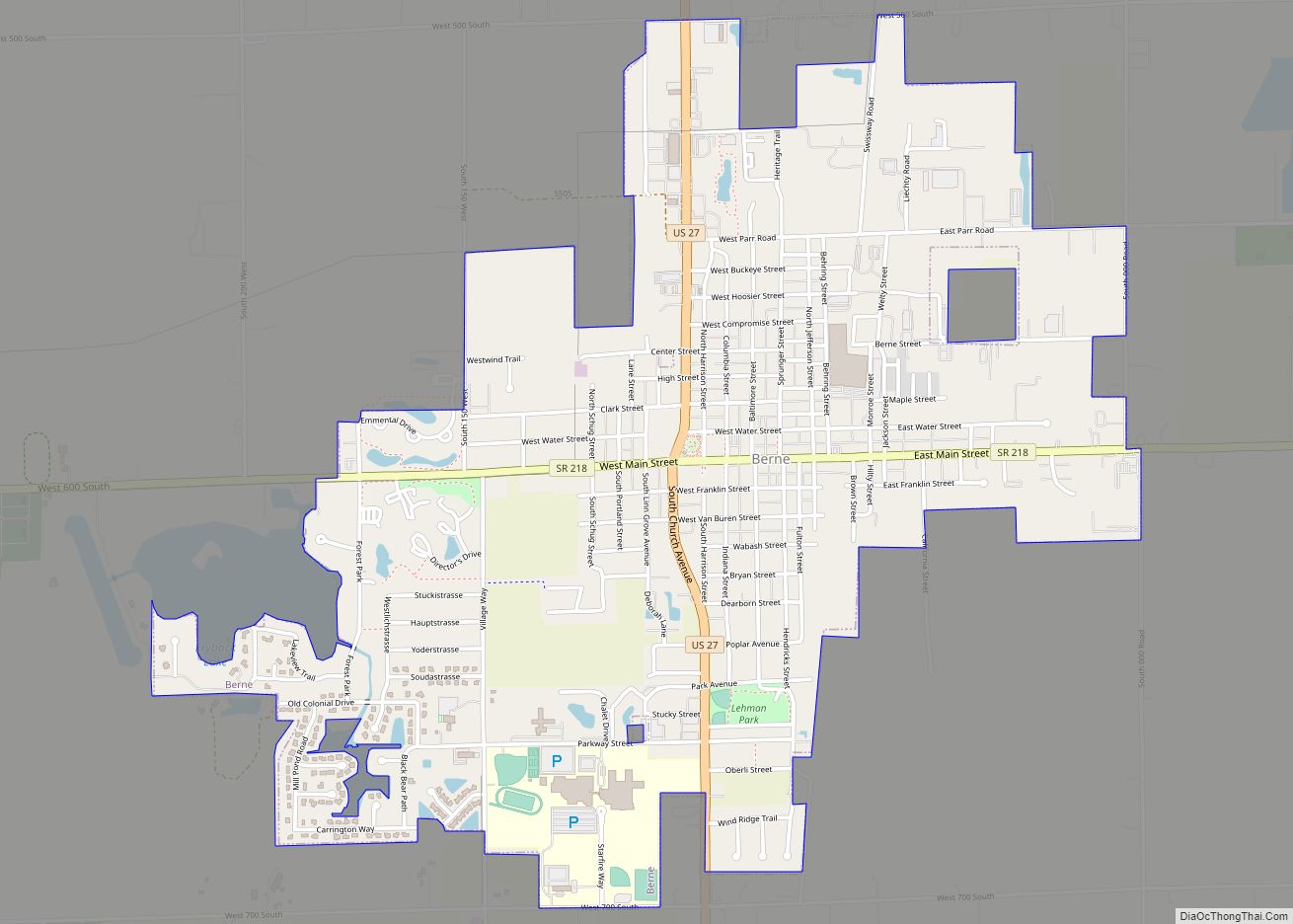 Map of Berne city