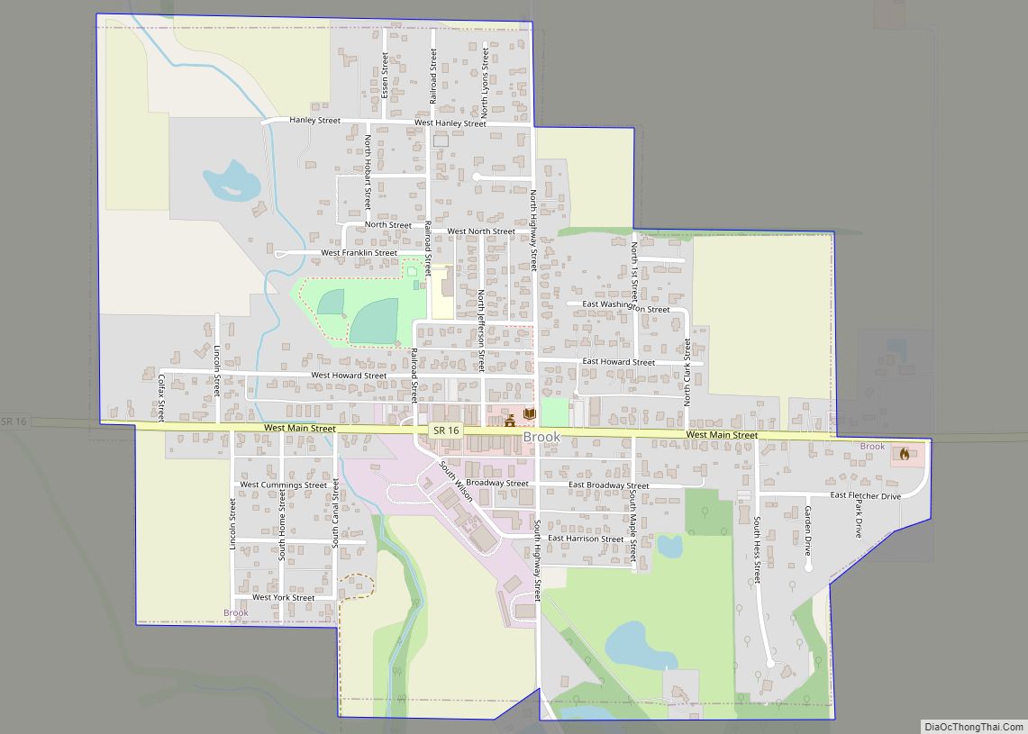 Map of Brook town