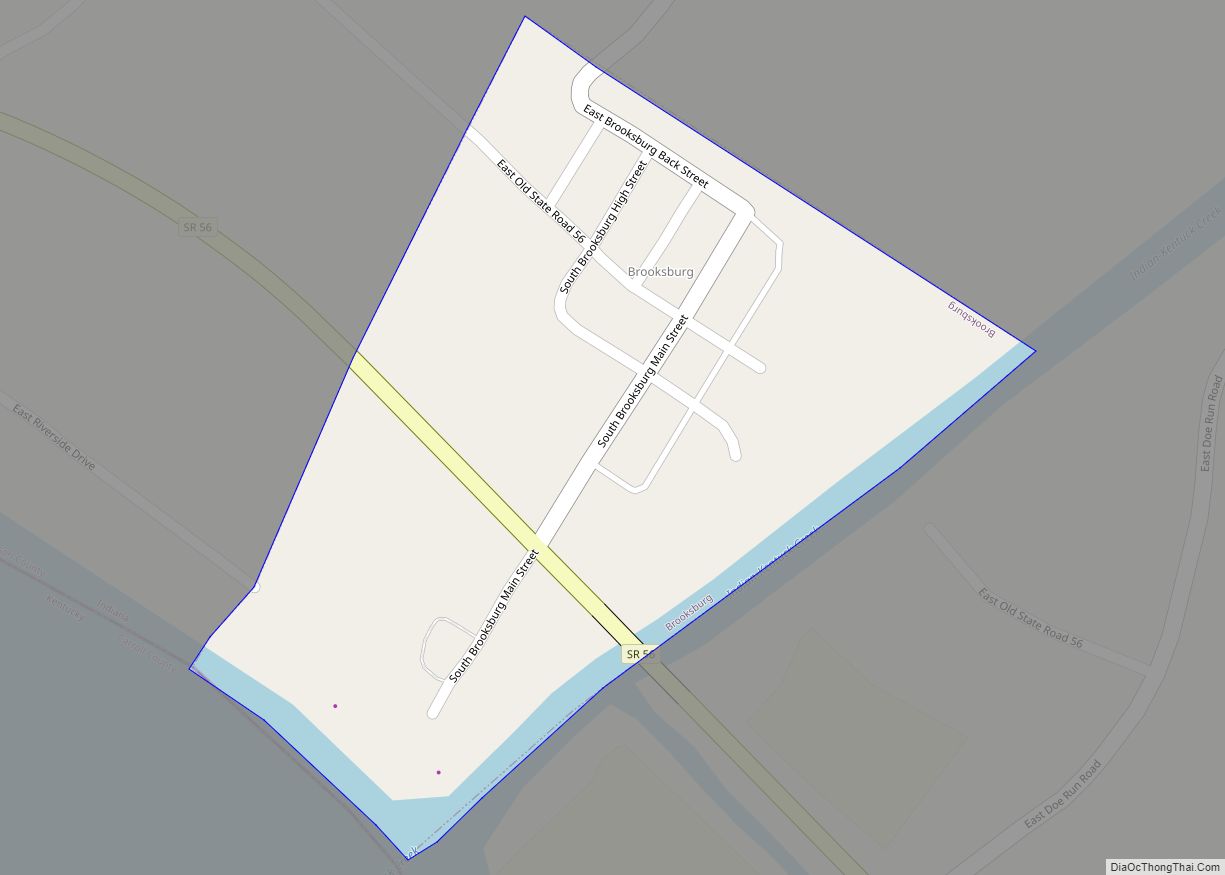 Map of Brooksburg town