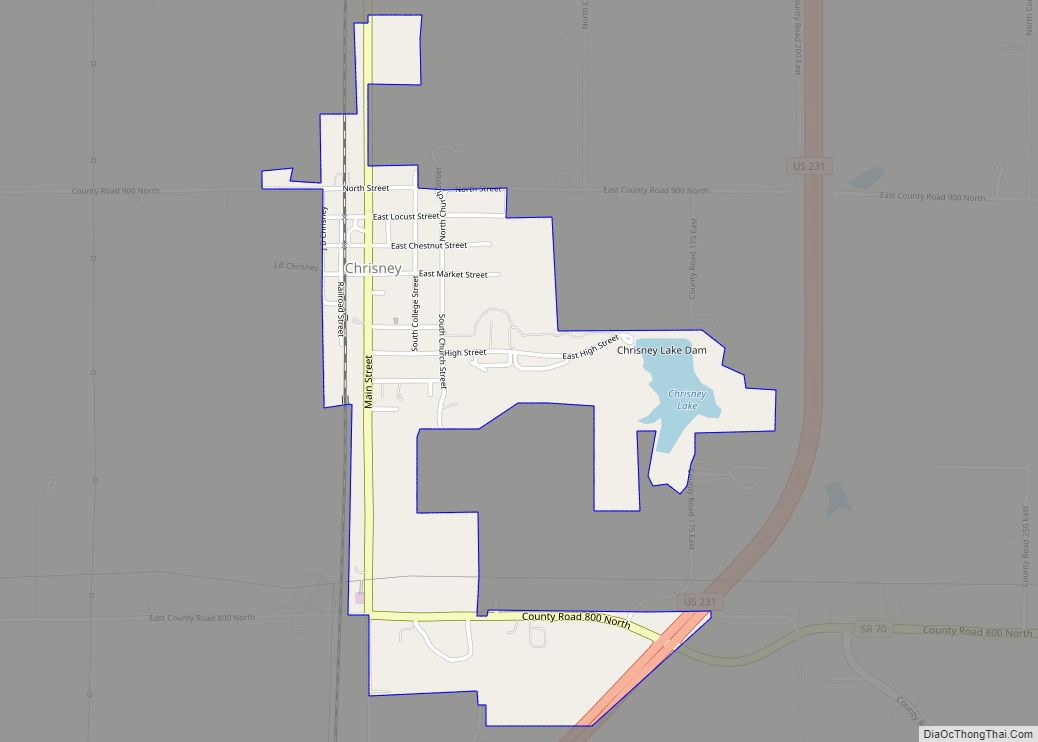 Map of Chrisney town