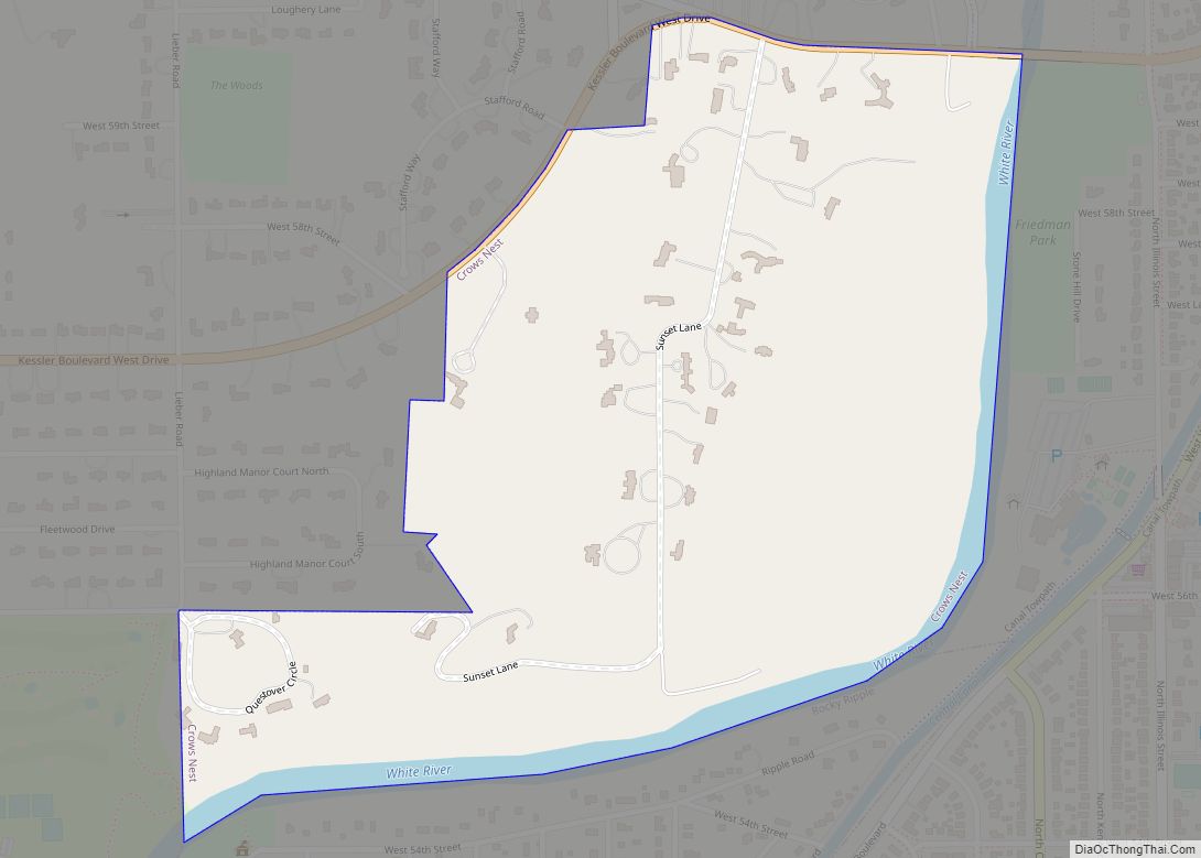 Map of Crows Nest town