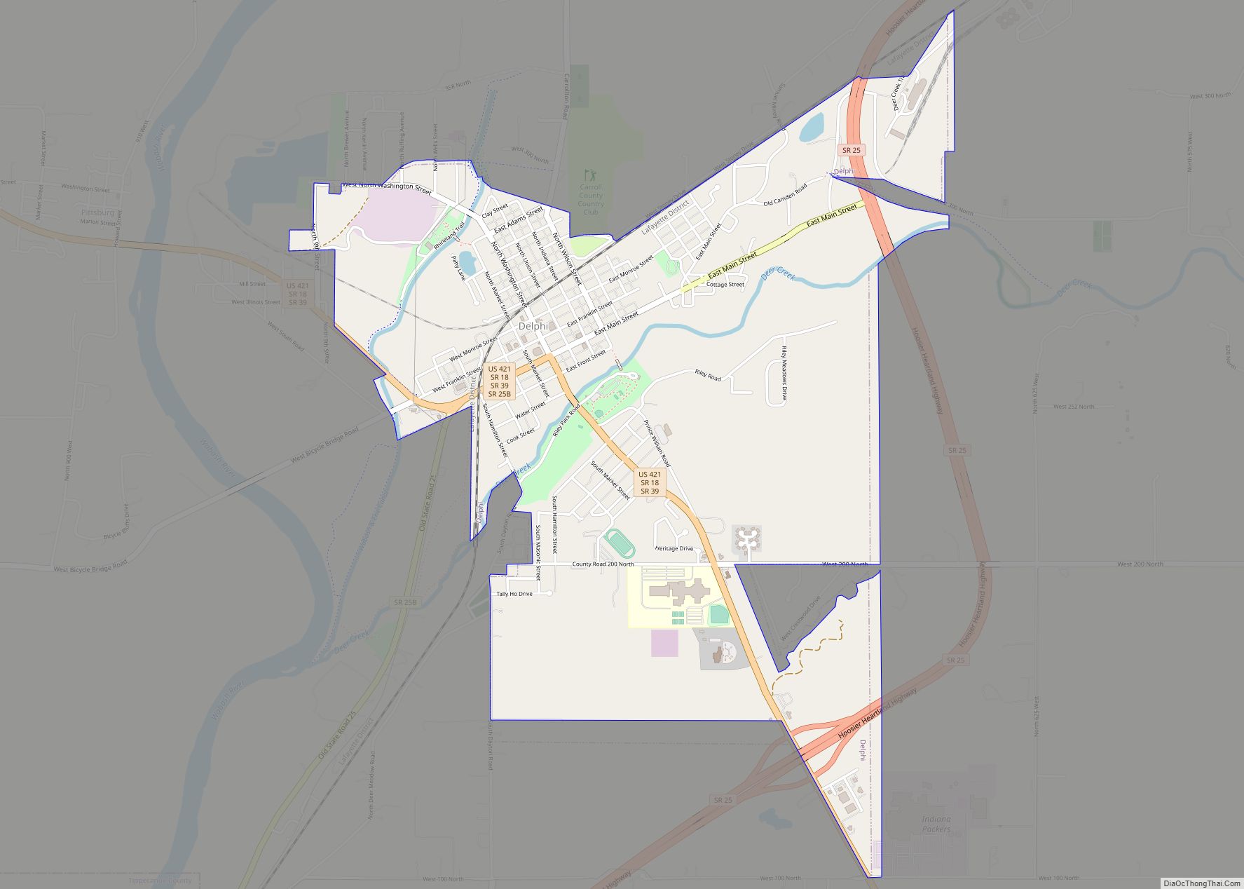 Map of Delphi city