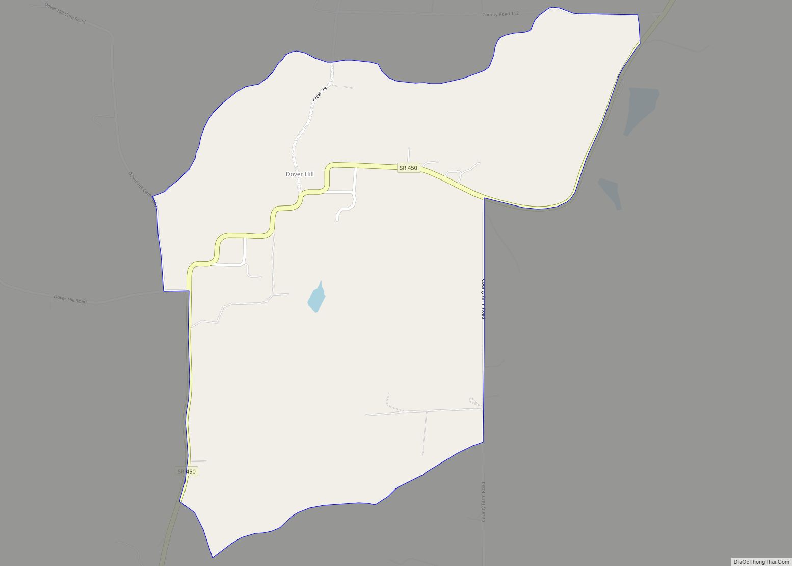 Map of Dover Hill CDP