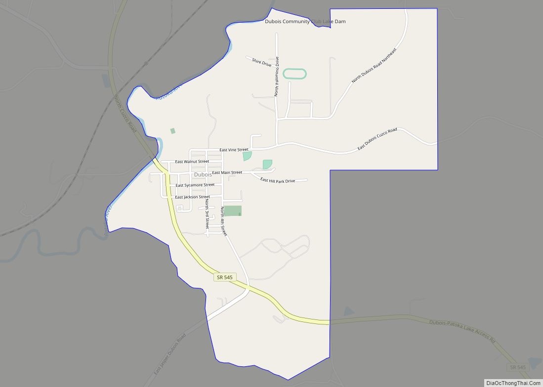 Map of Dubois CDP, Indiana