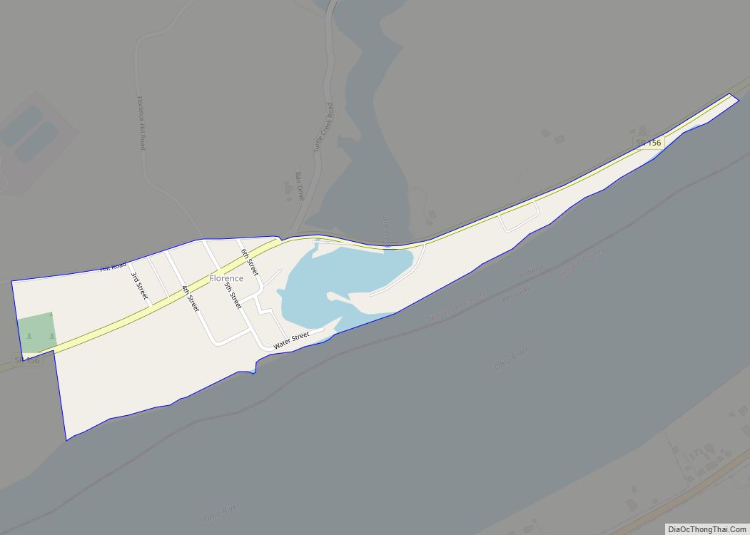 Map of Florence CDP, Indiana