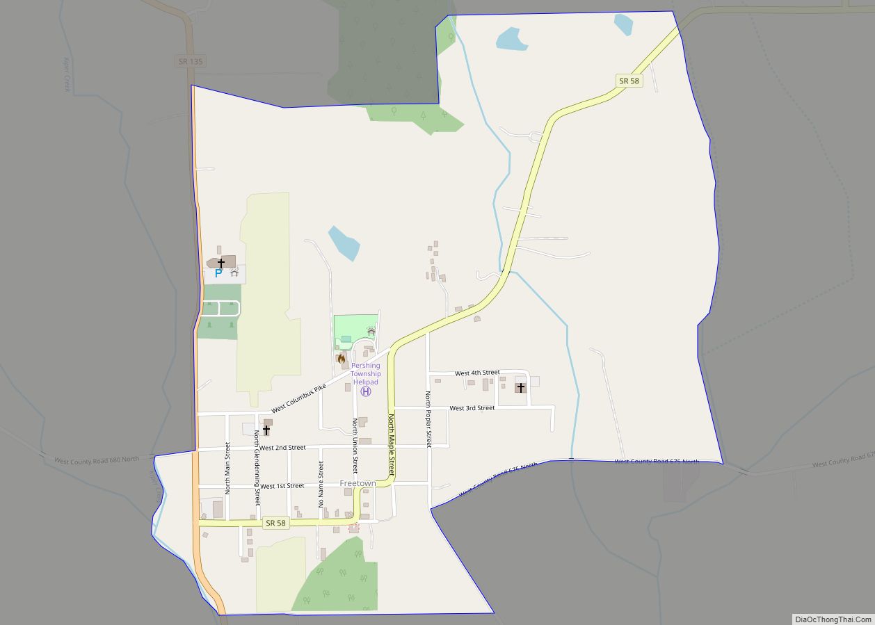 Map of Freetown CDP