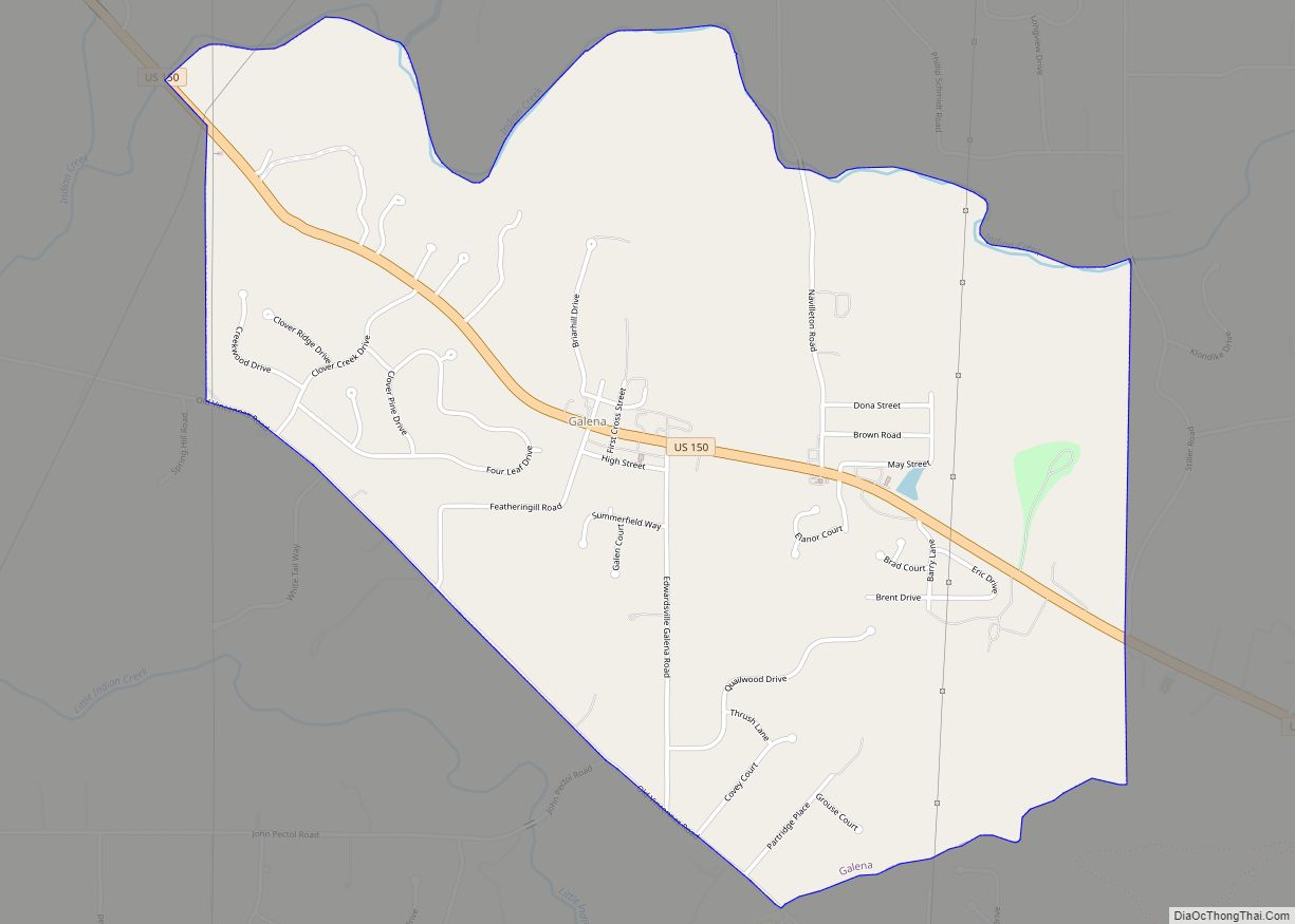 Map of Galena CDP, Indiana