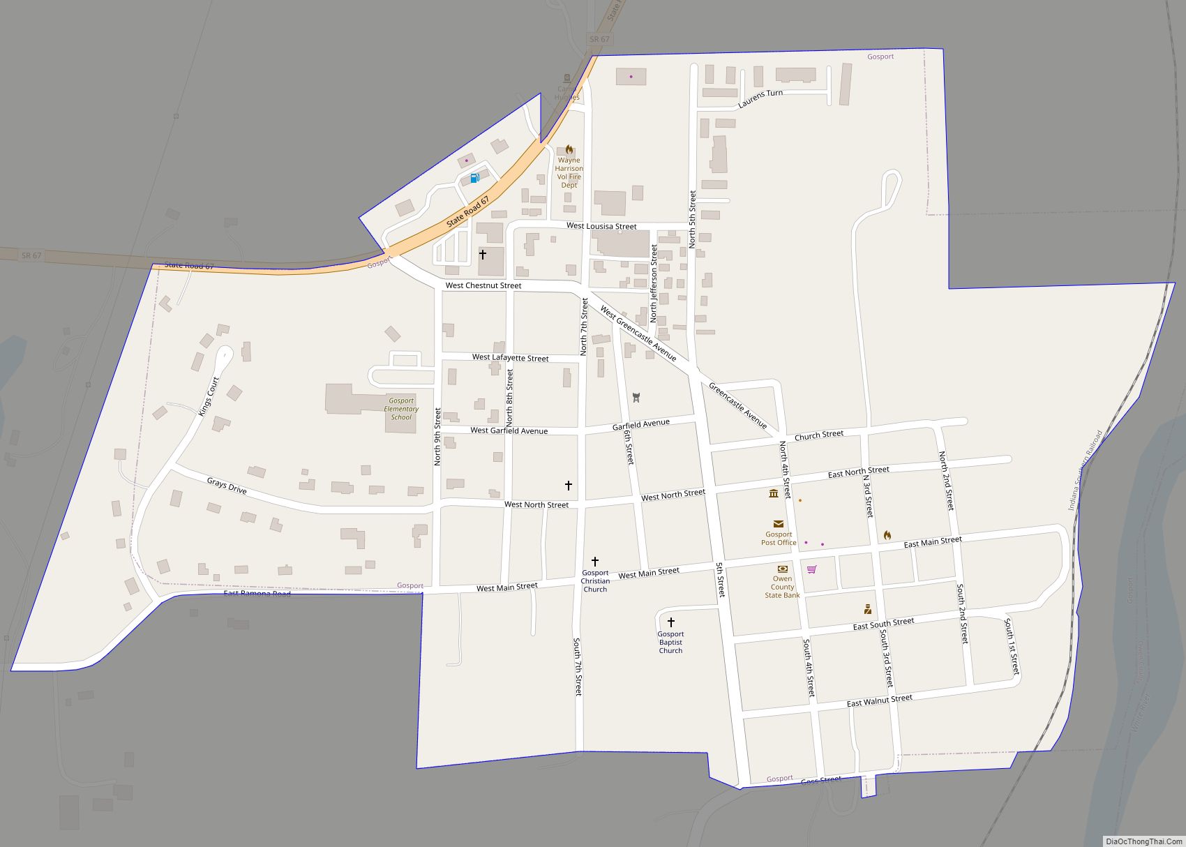 Map of Gosport town