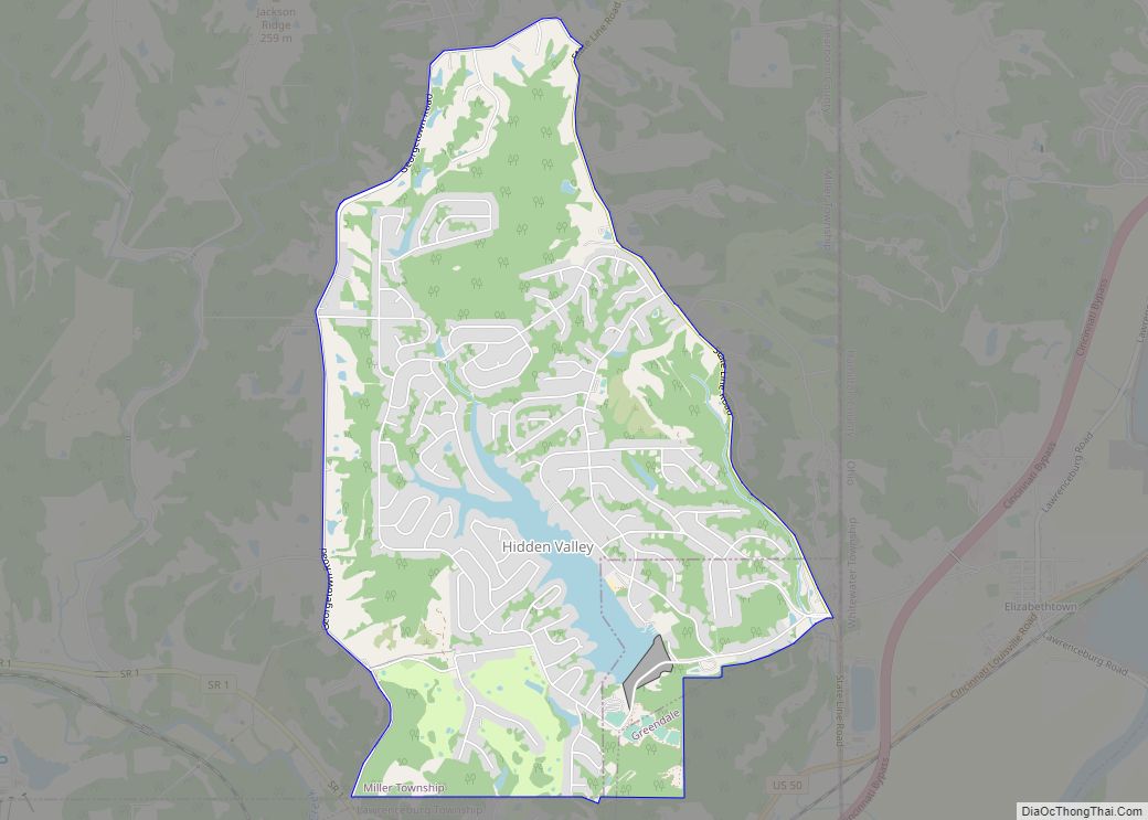 Map of Hidden Valley CDP