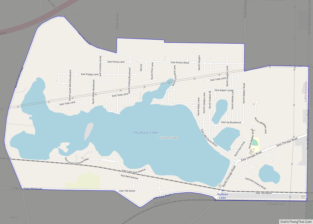 Map of Hudson Lake CDP