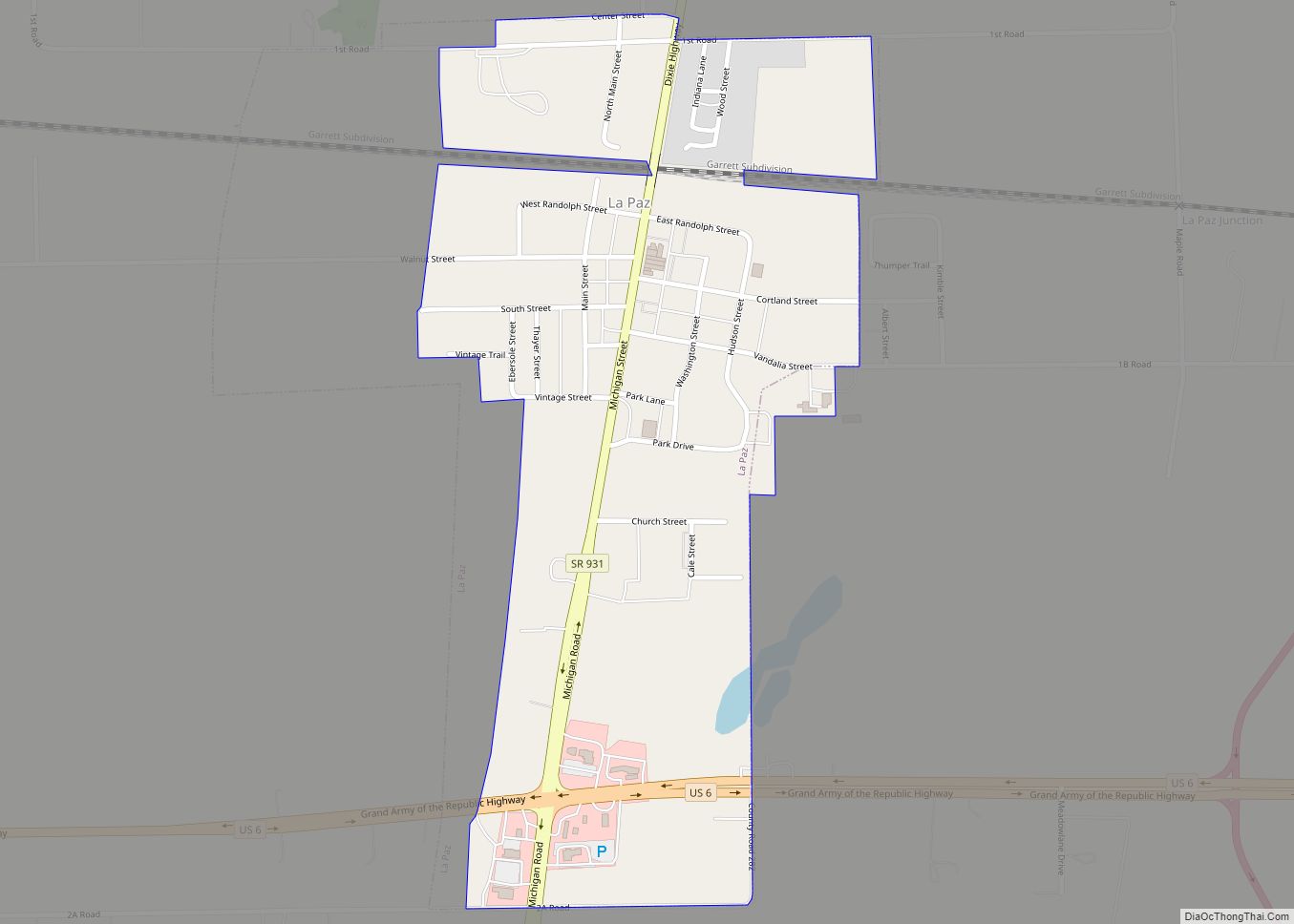 Map of La Paz town