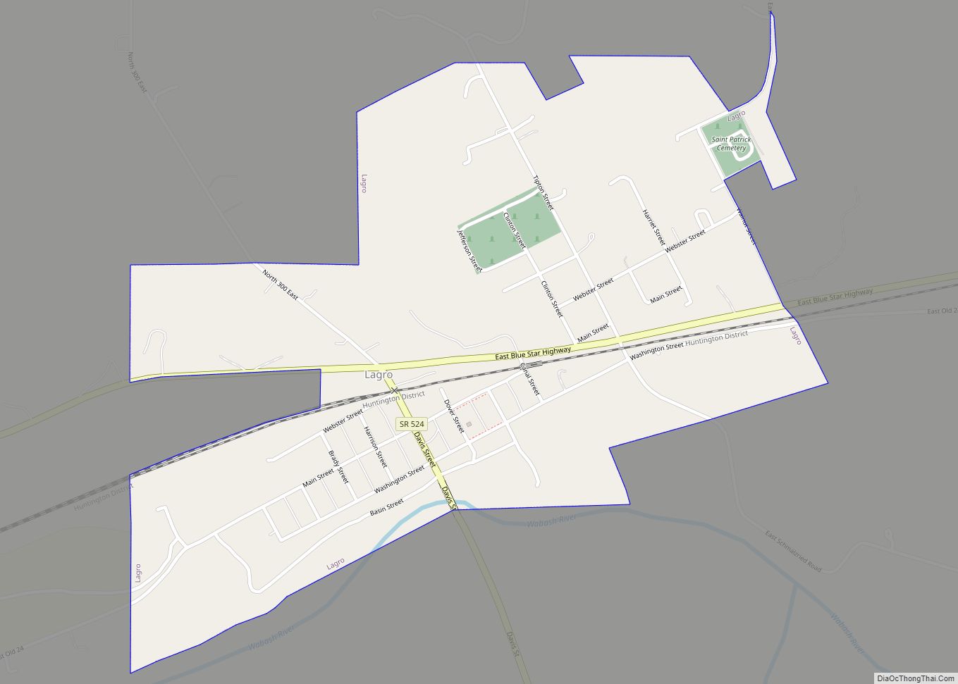 Map of Lagro town