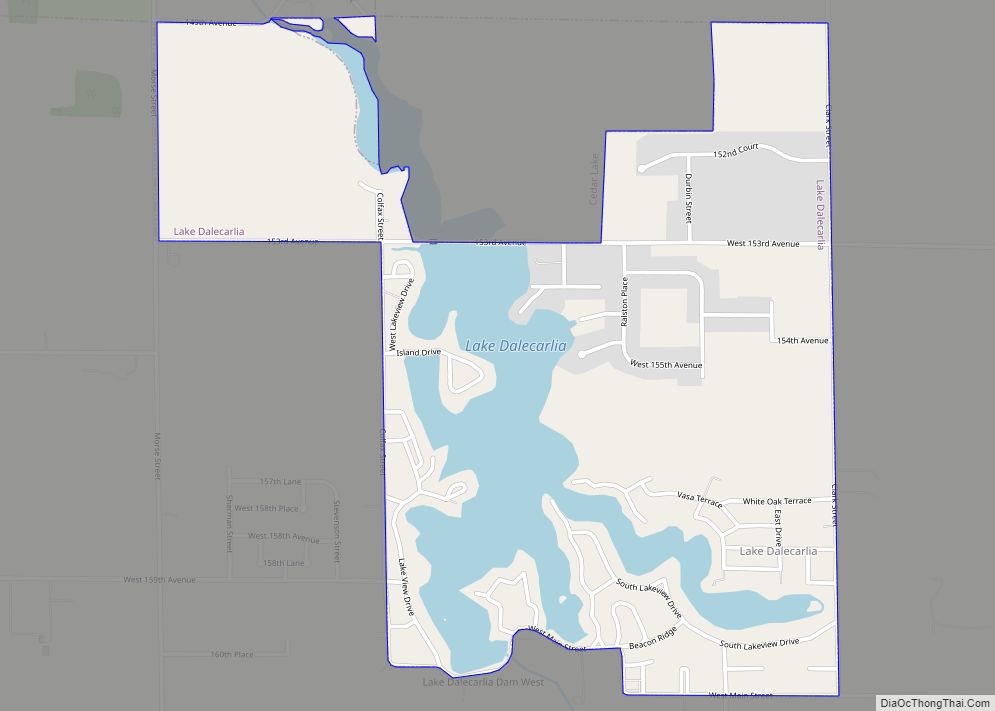 Map of Lake Dalecarlia CDP