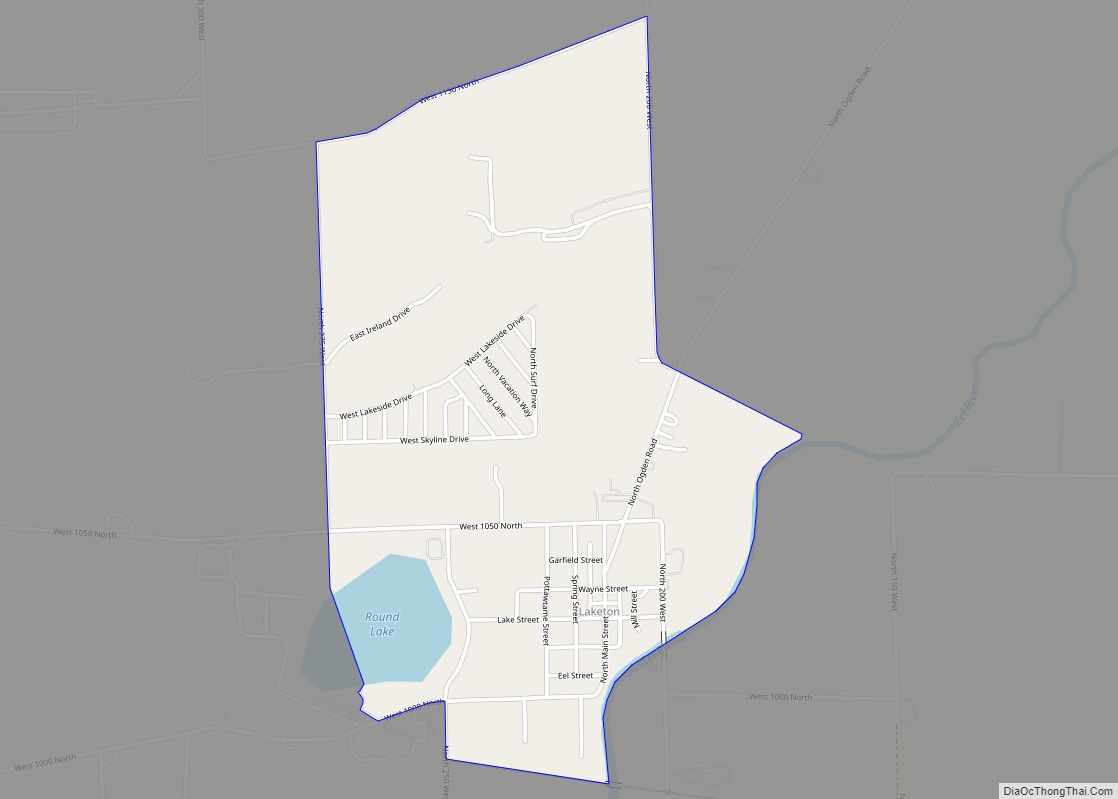 Map of Laketon CDP