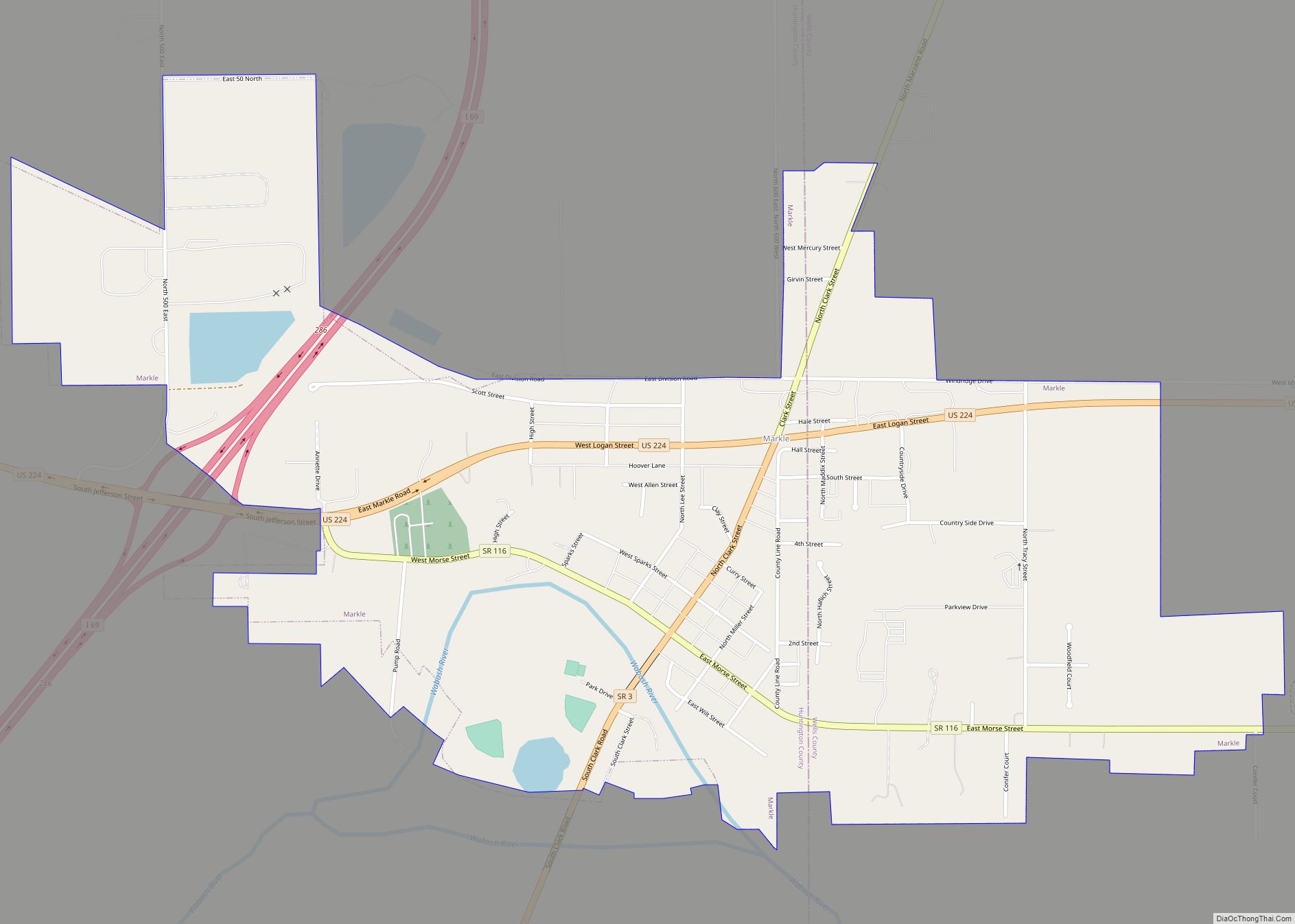 Map of Markle town