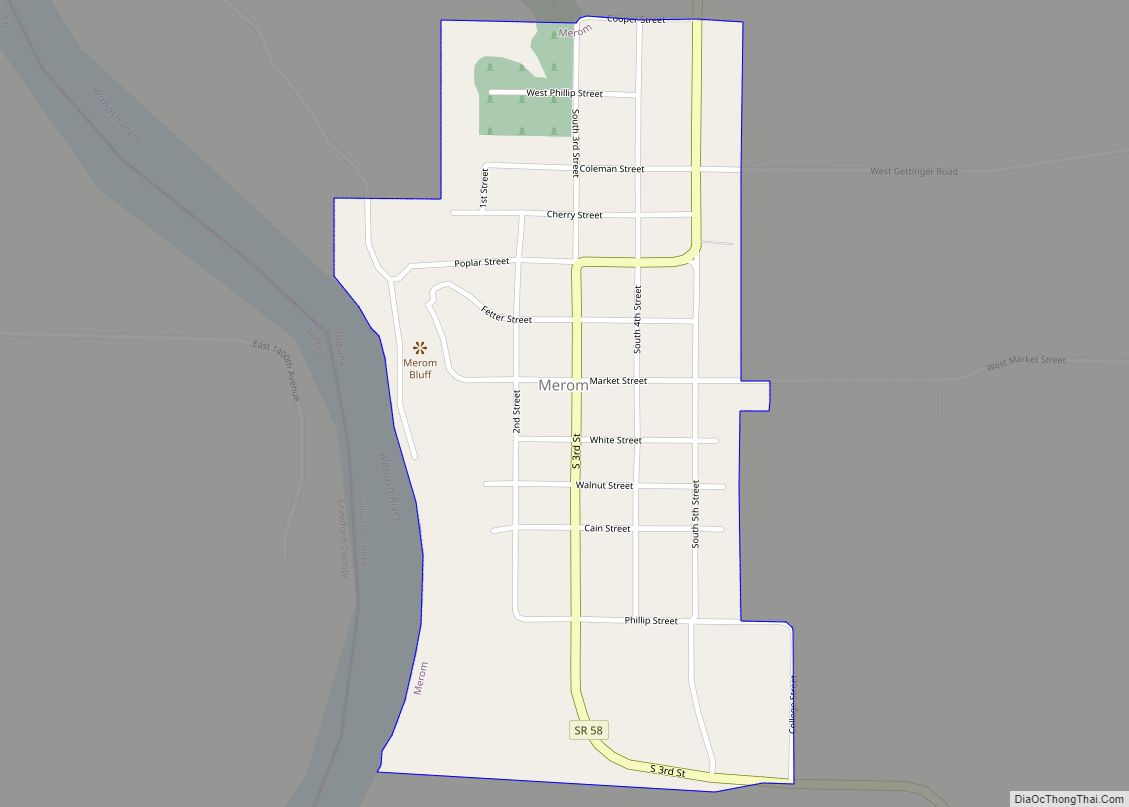 Map of Merom town