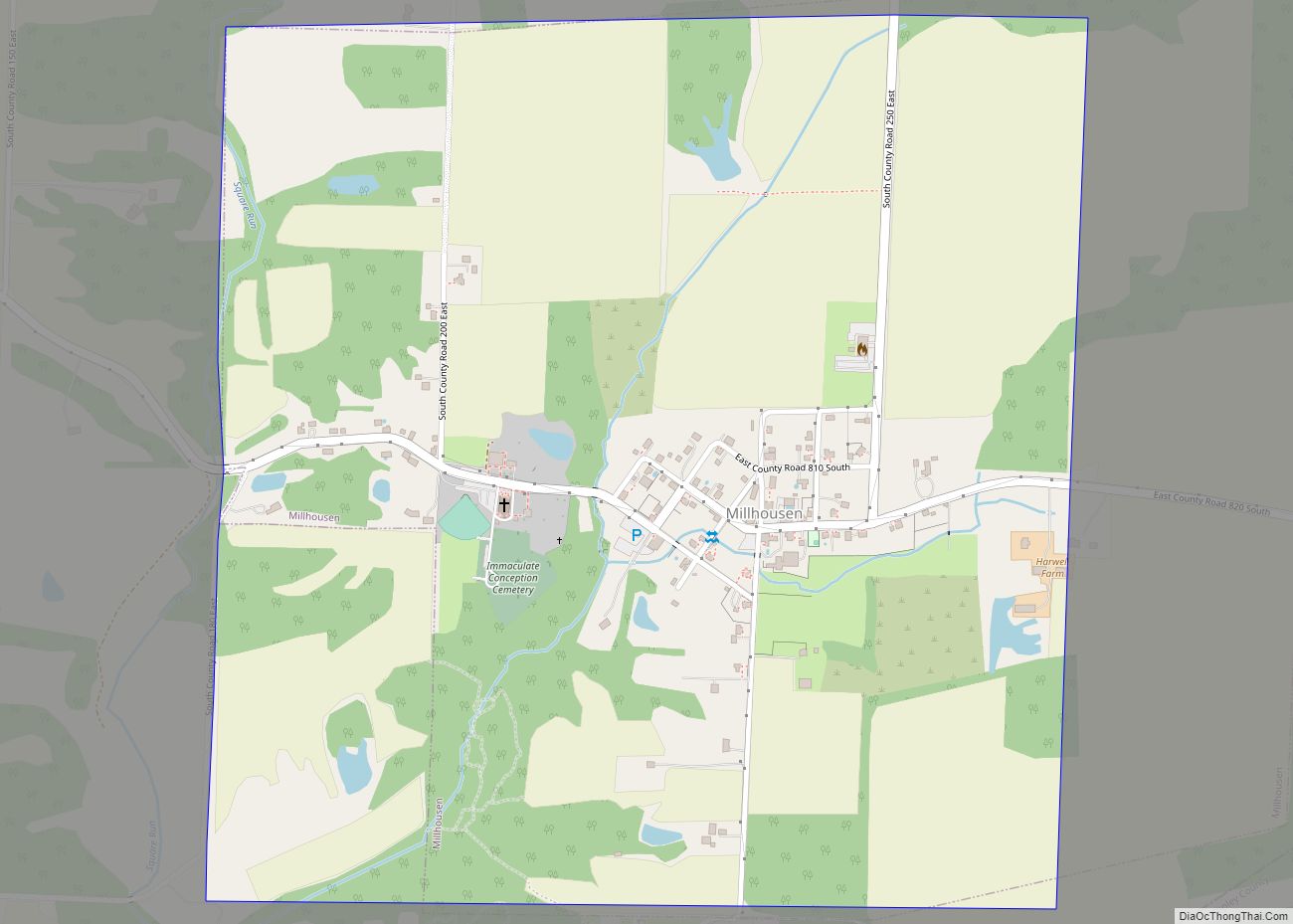 Map of Millhousen town