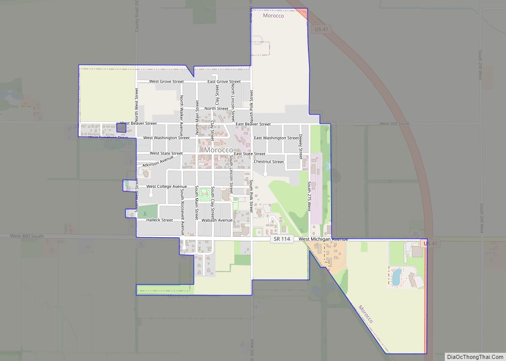 Map of Morocco town