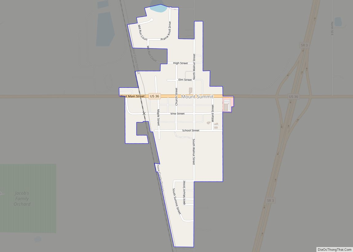 Map of Mount Summit town