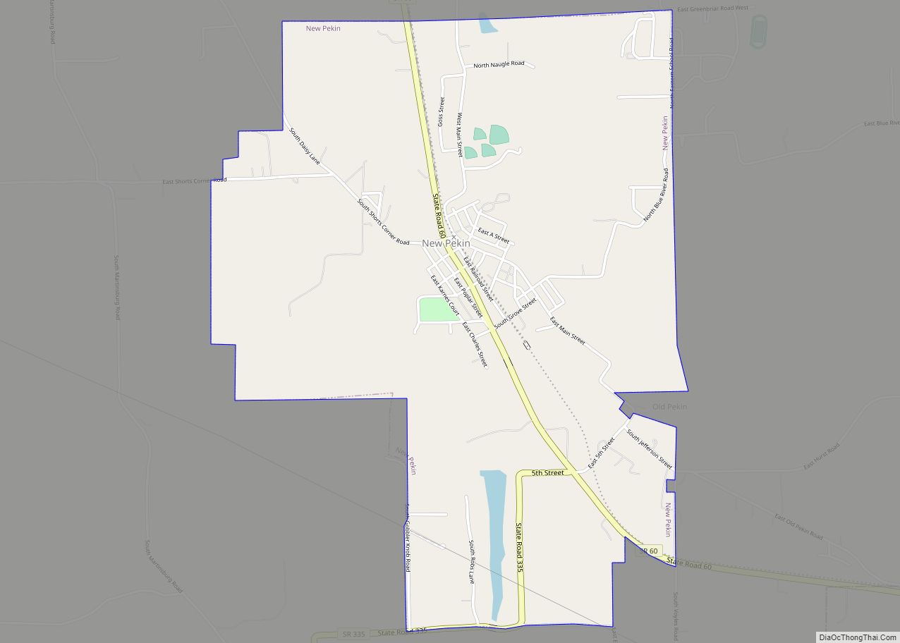 Map of New Pekin town