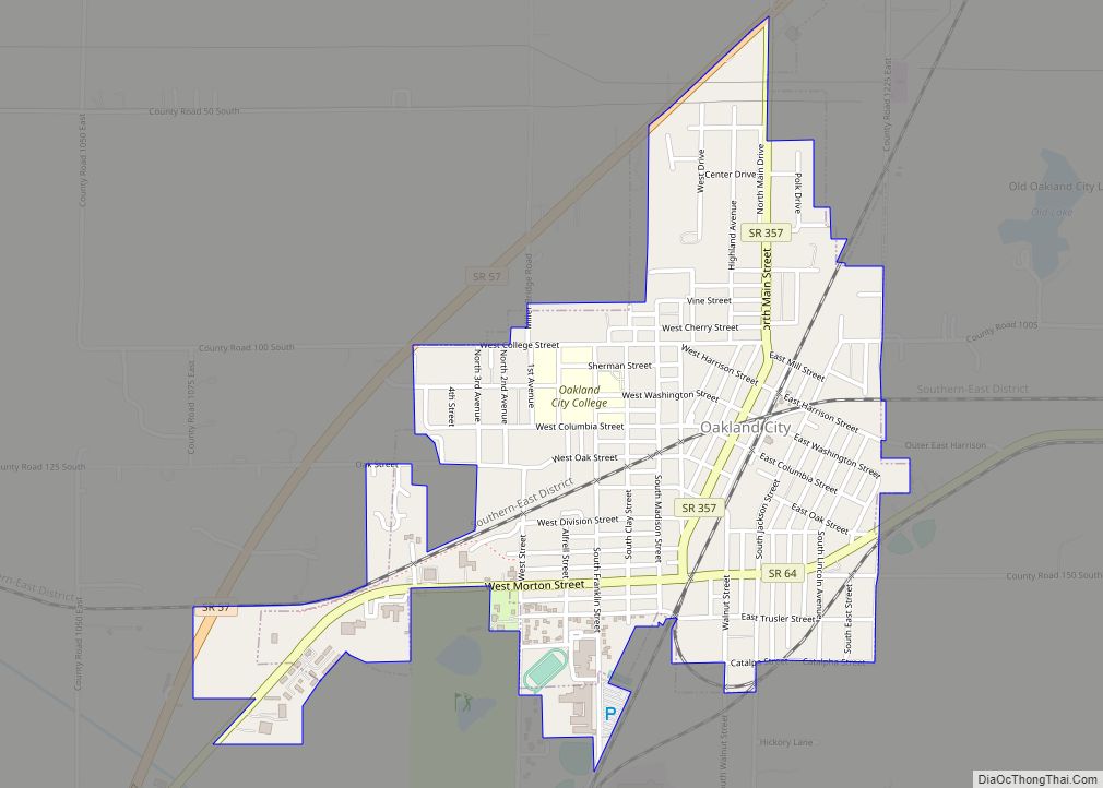 Map of Oakland City