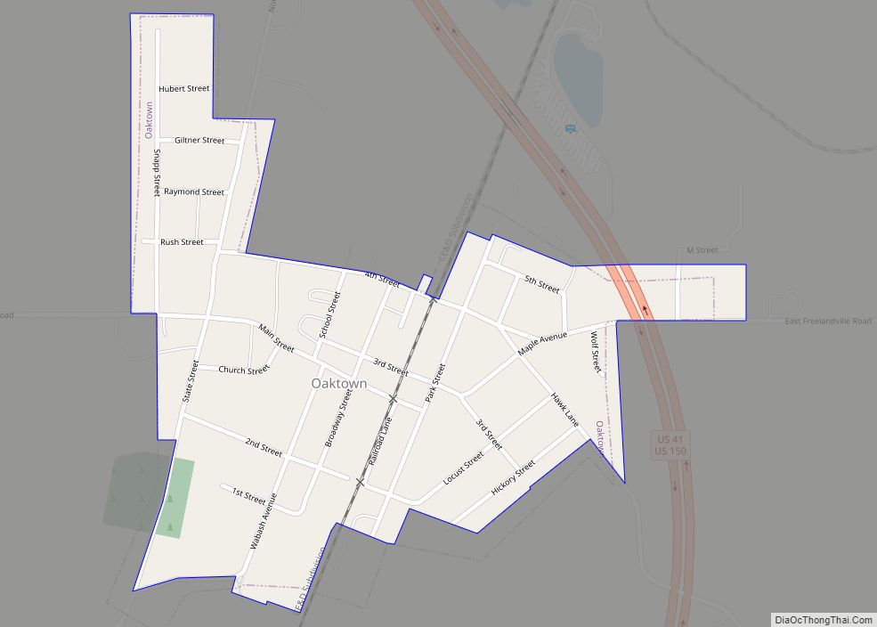 Map of Oaktown town