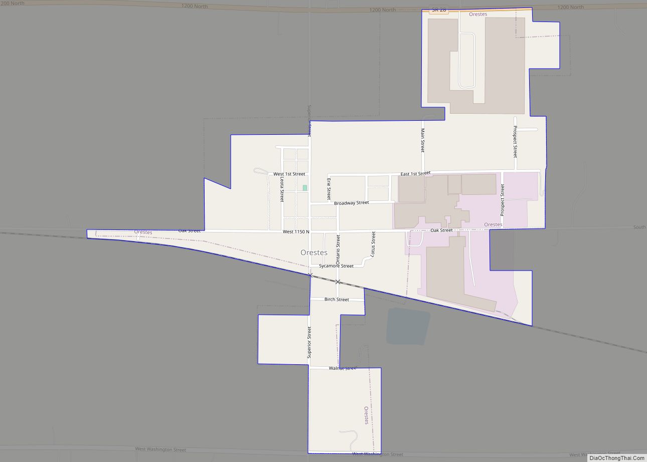 Map of Orestes town