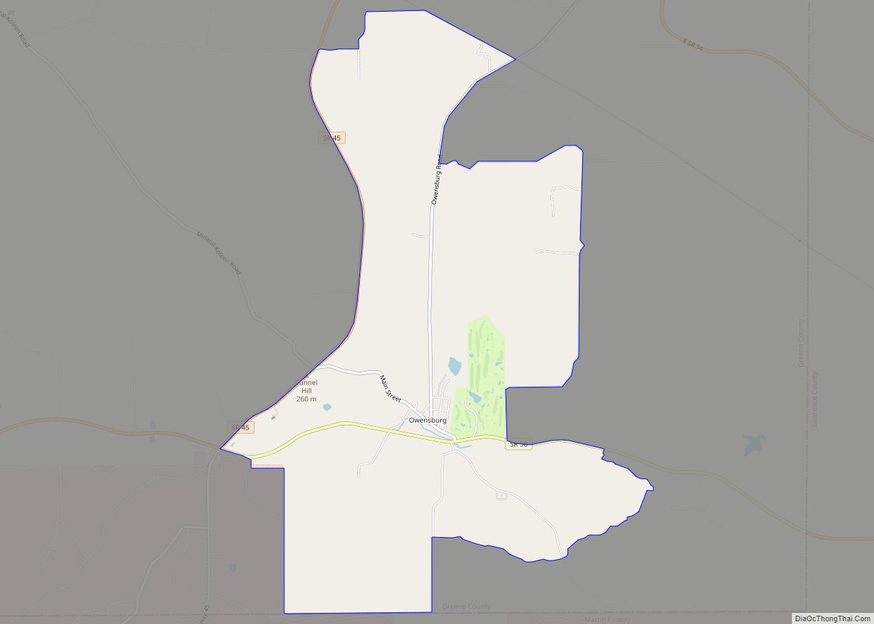 Map of Owensburg CDP