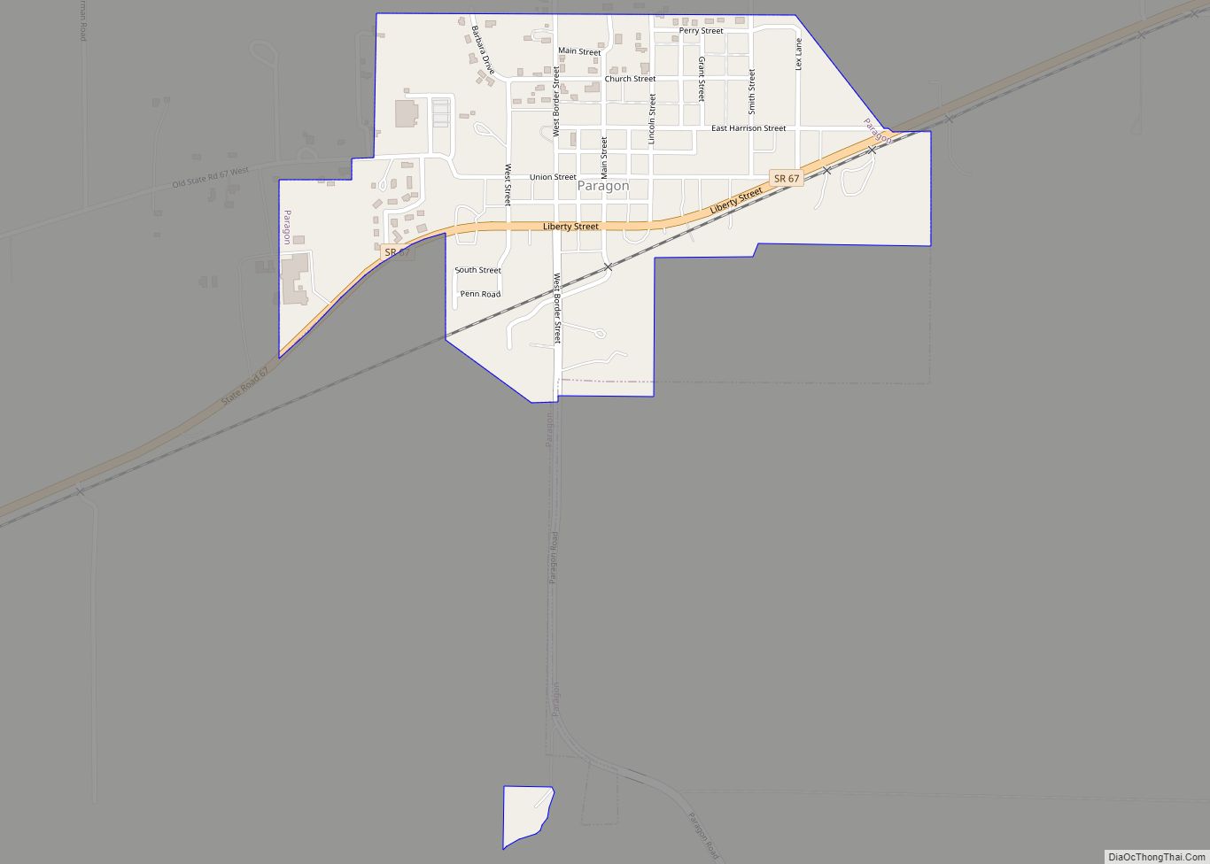 Map of Paragon town