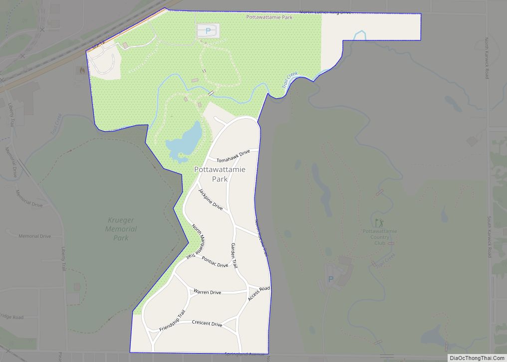 Map of Pottawattamie Park town