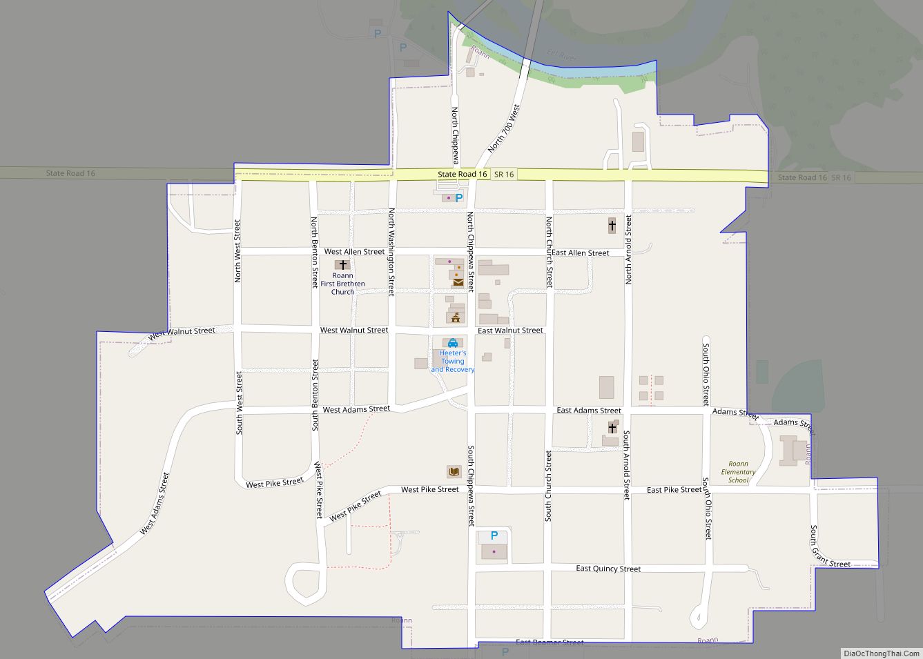 Map of Roann town