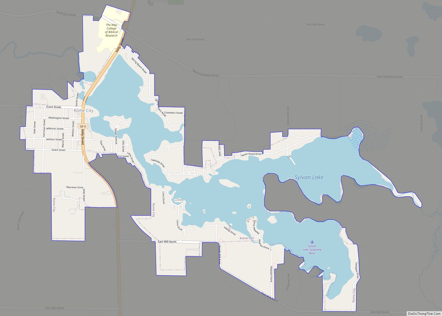 Map of Rome City town