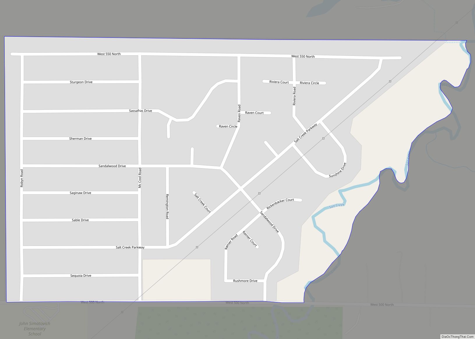 Map of Salt Creek Commons CDP