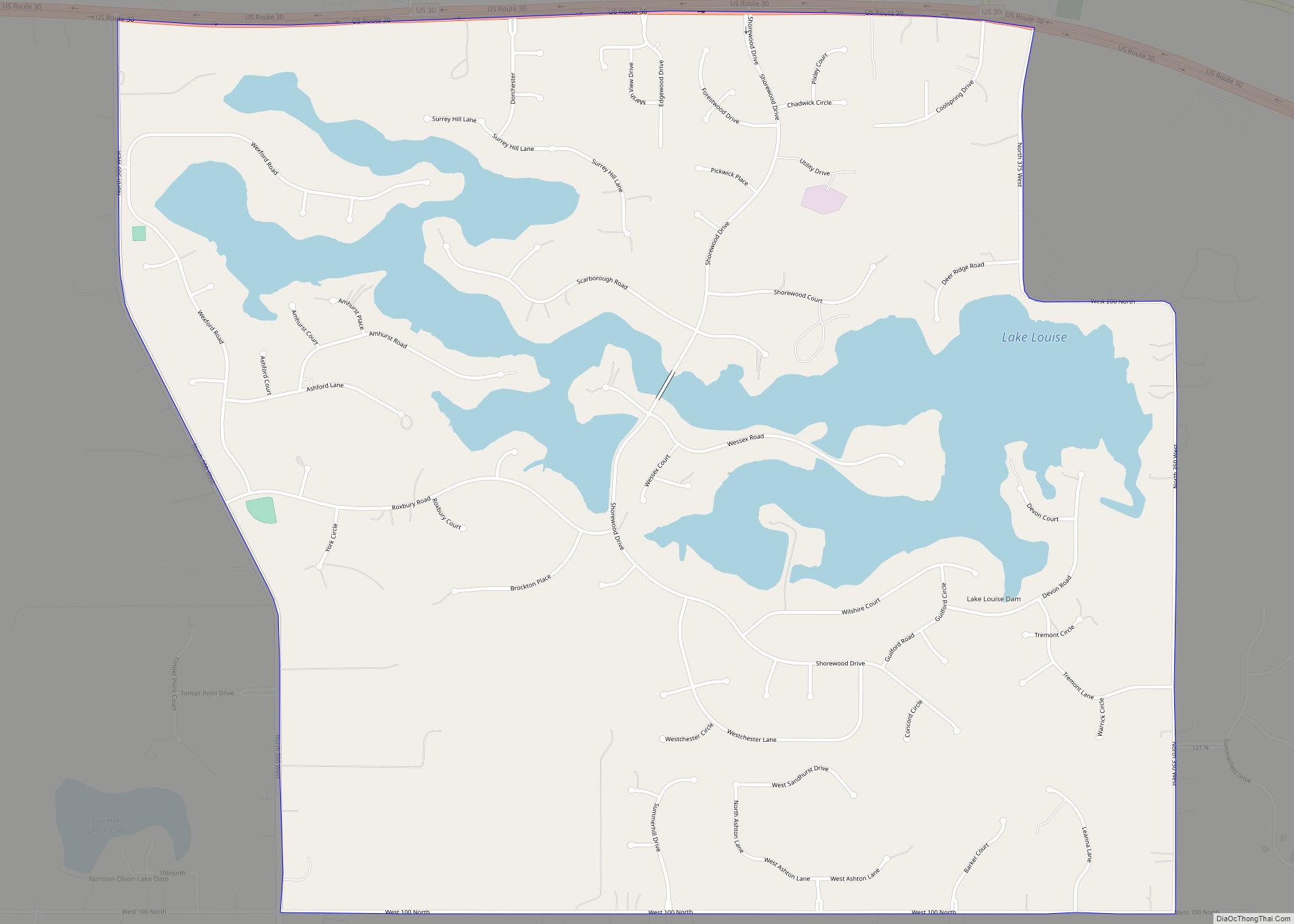 Map of Shorewood Forest CDP