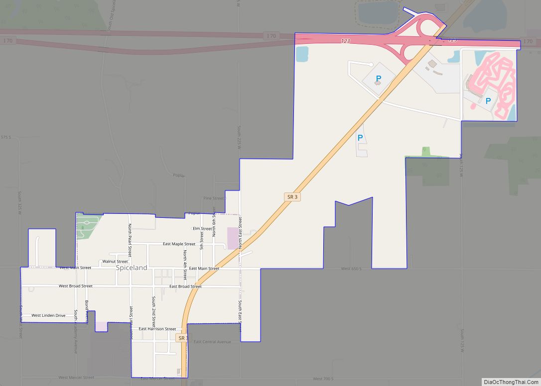 Map of Spiceland town