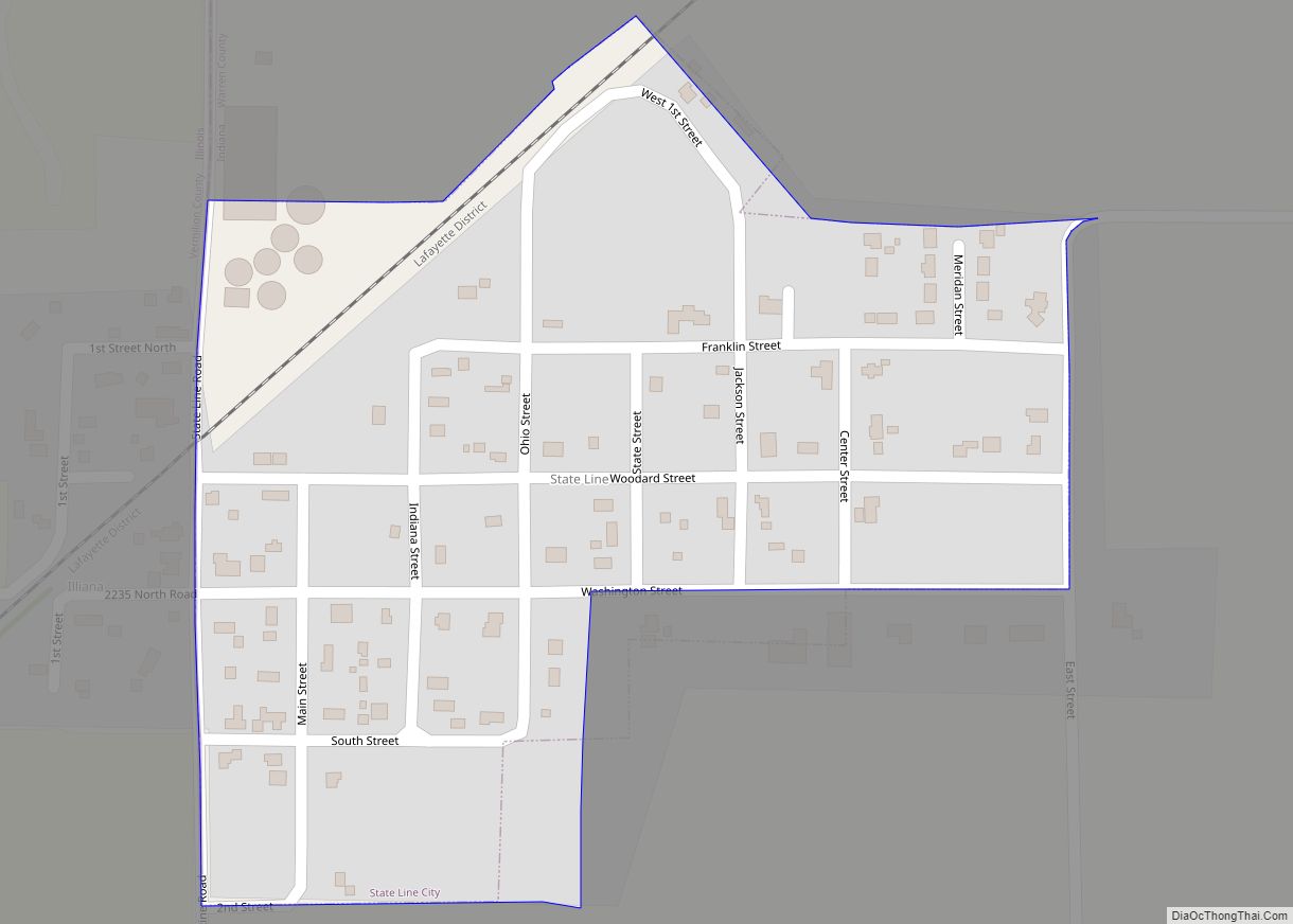 Map of State Line City town