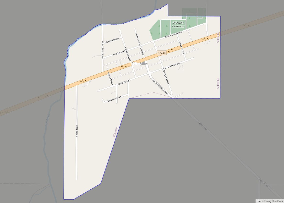 Map of Stilesville town