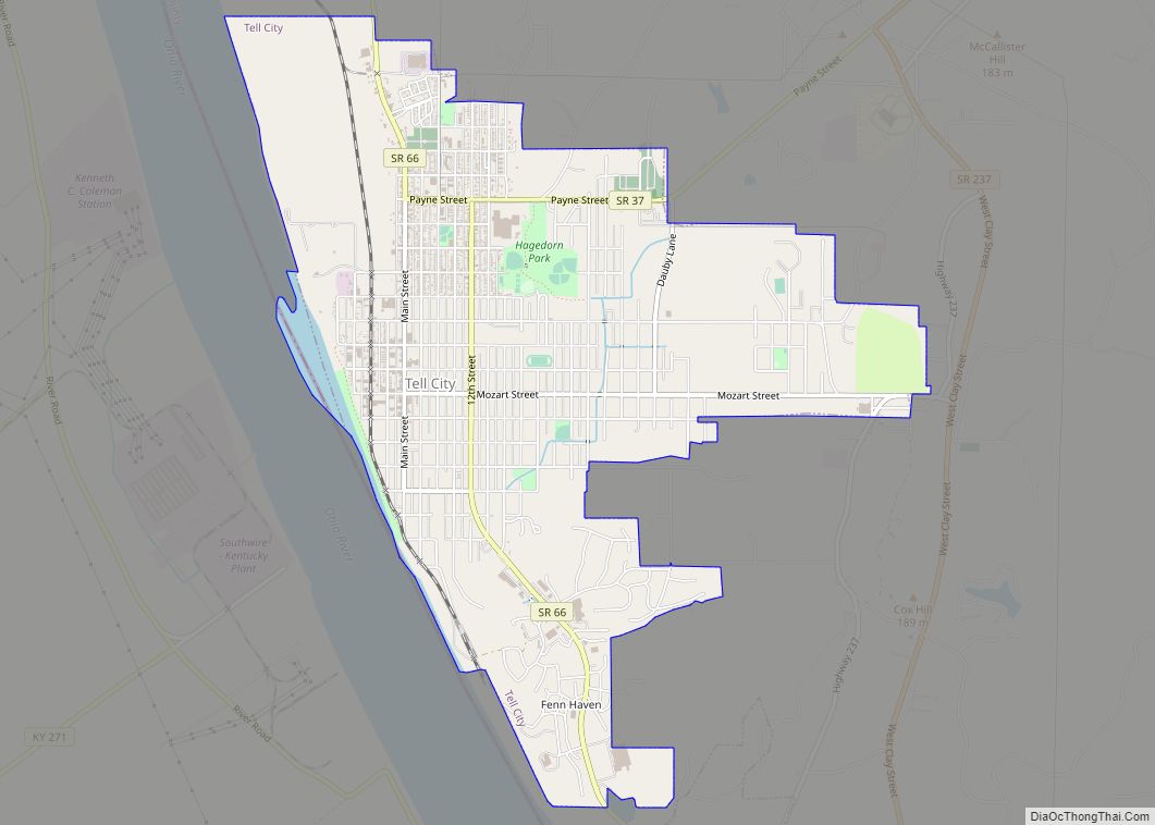 Map of Tell City