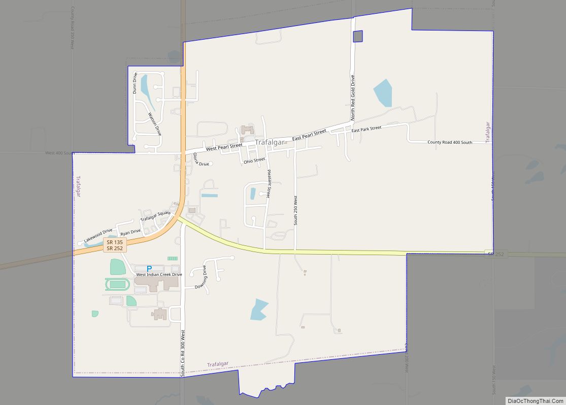 Map of Trafalgar town