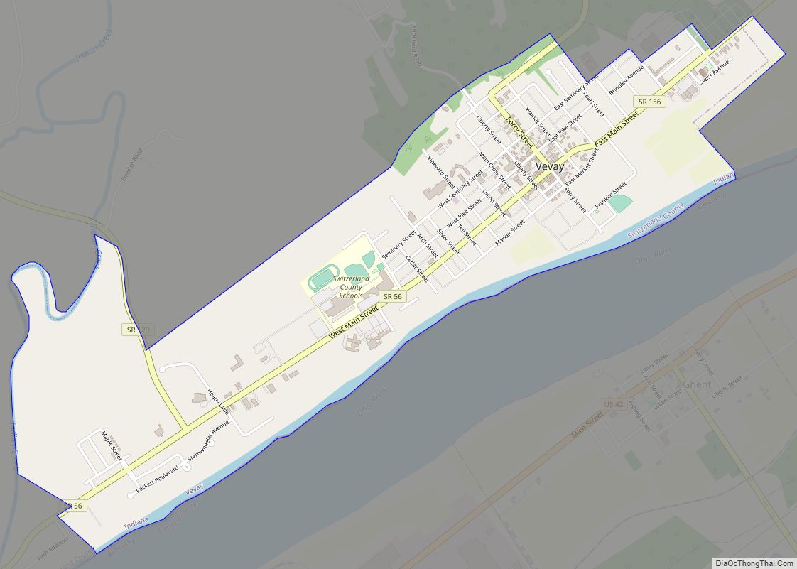 Map of Vevay town