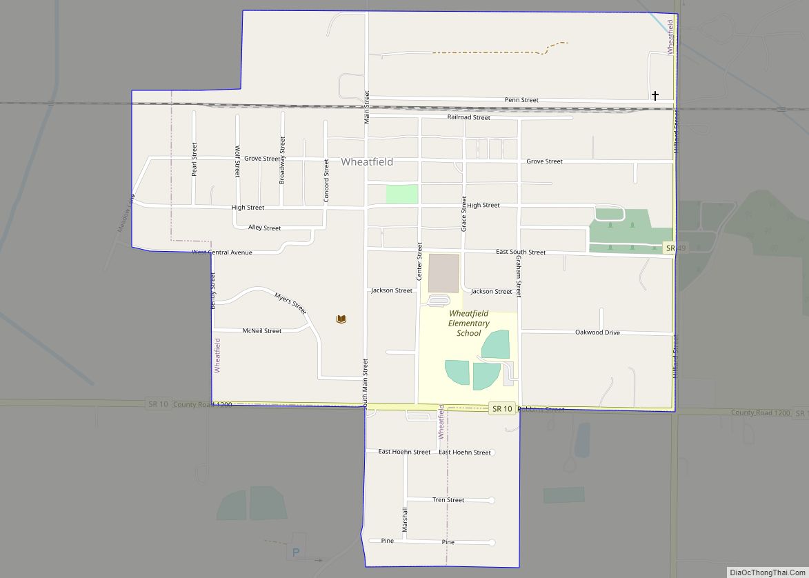 Map of Wheatfield town