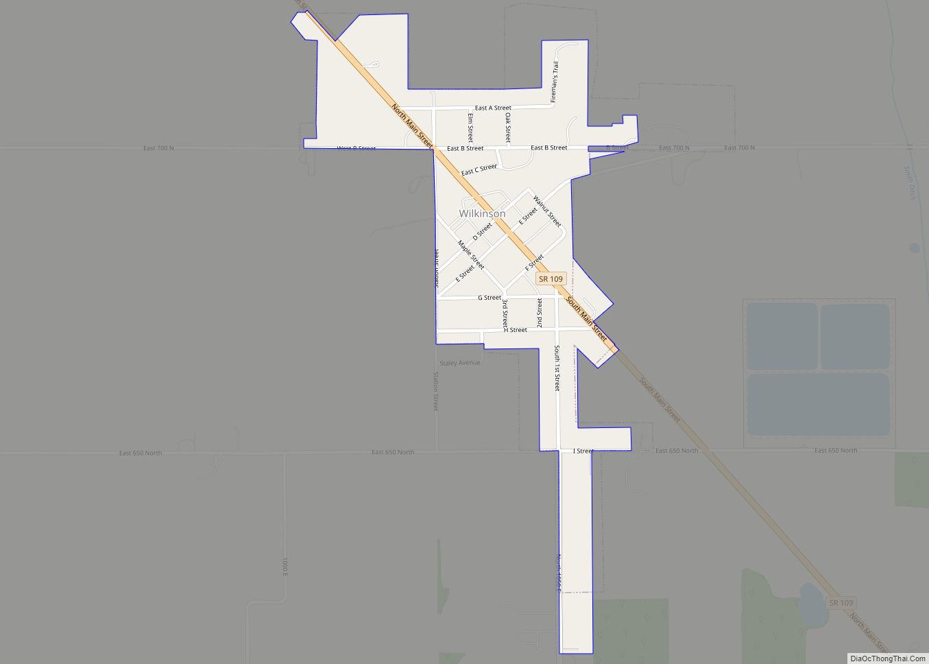 Map of Wilkinson town