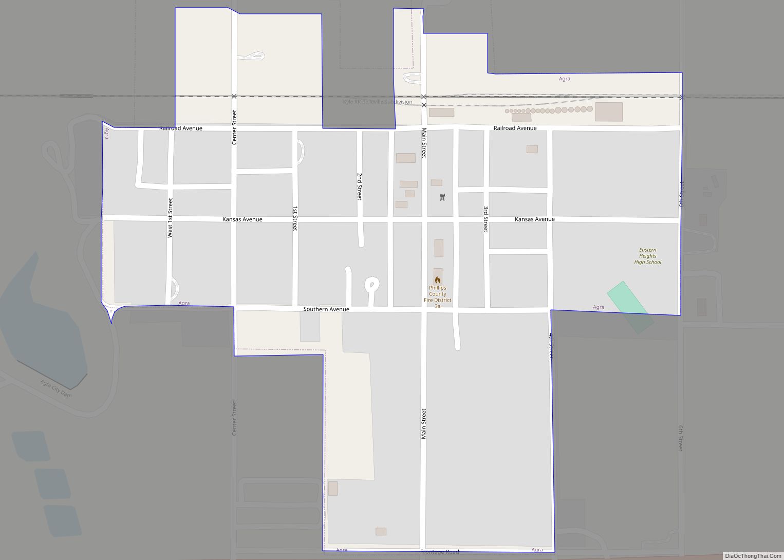 Map of Agra city