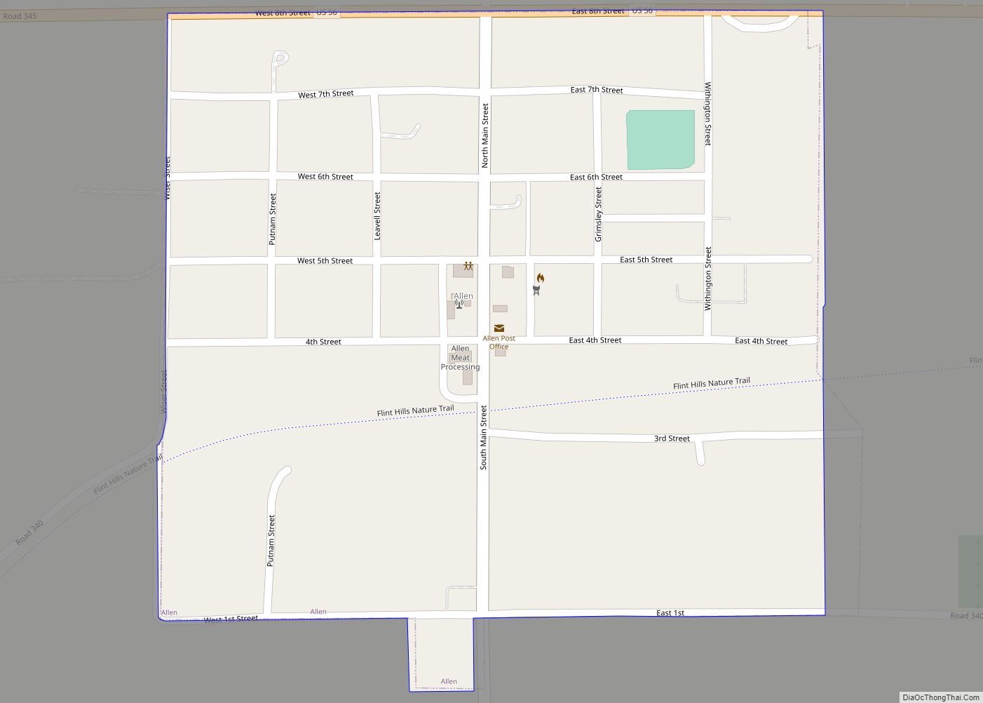 Map of Allen city