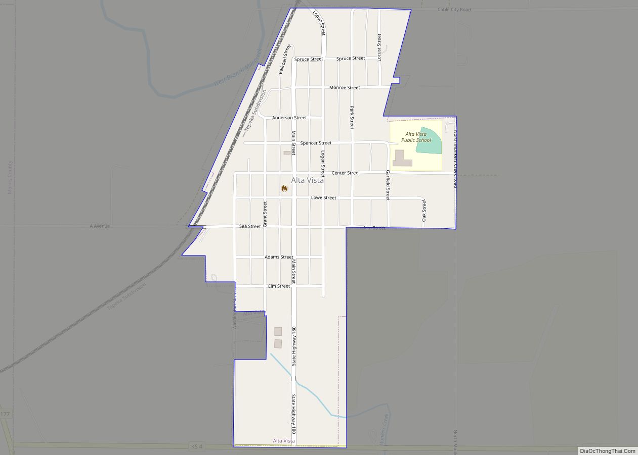 Map of Alta Vista city, Kansas