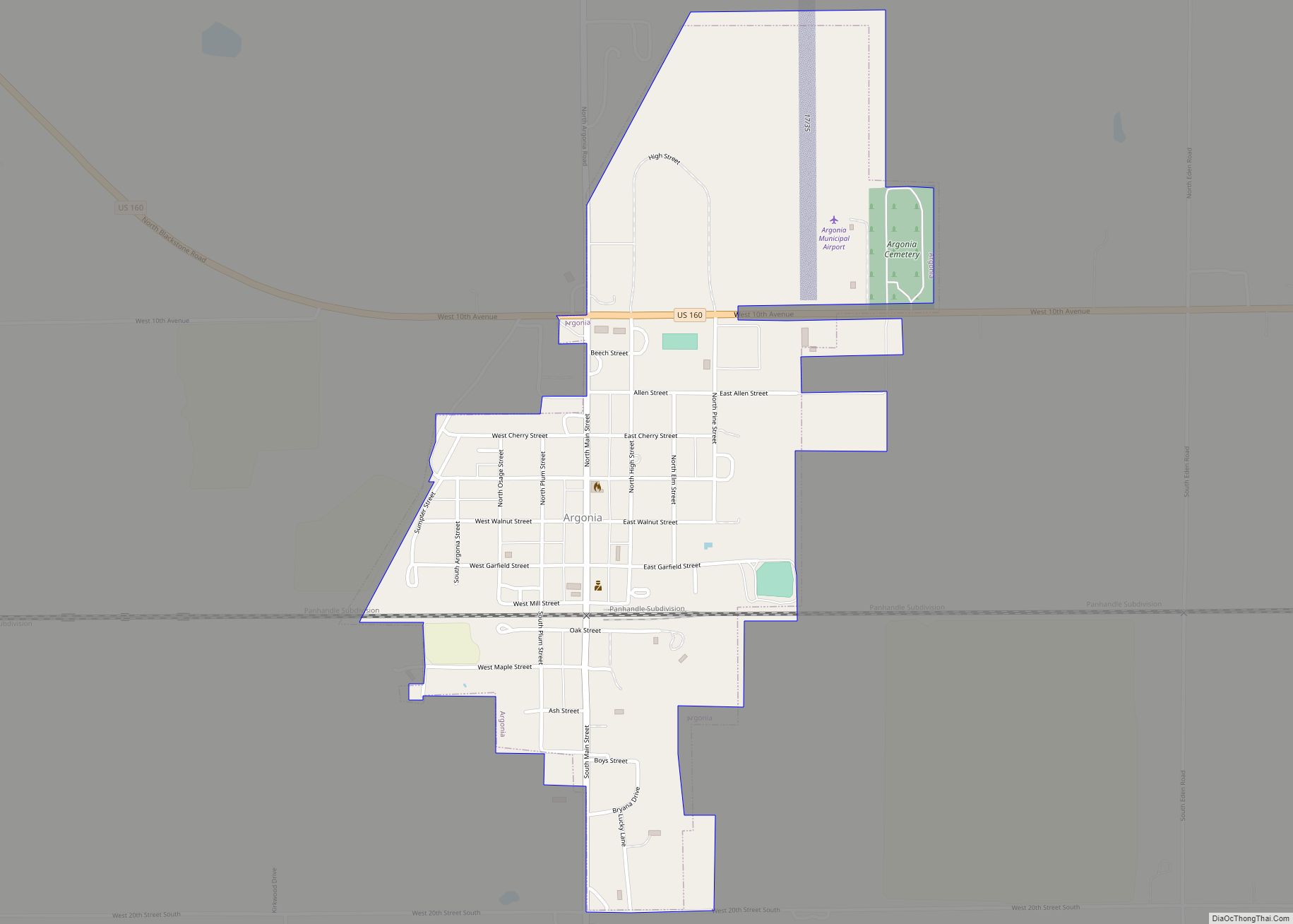 Map of Argonia city