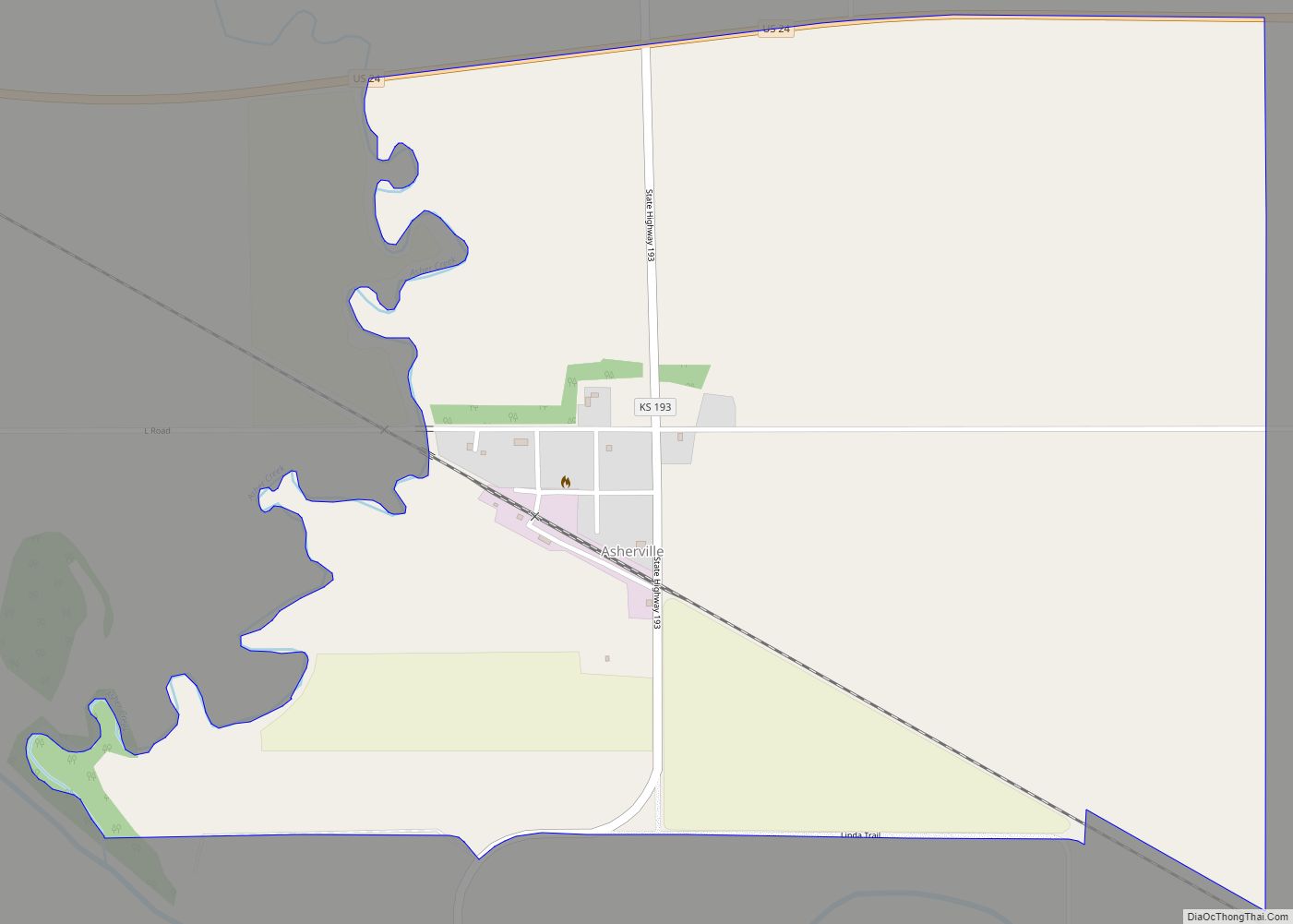 Map of Asherville CDP
