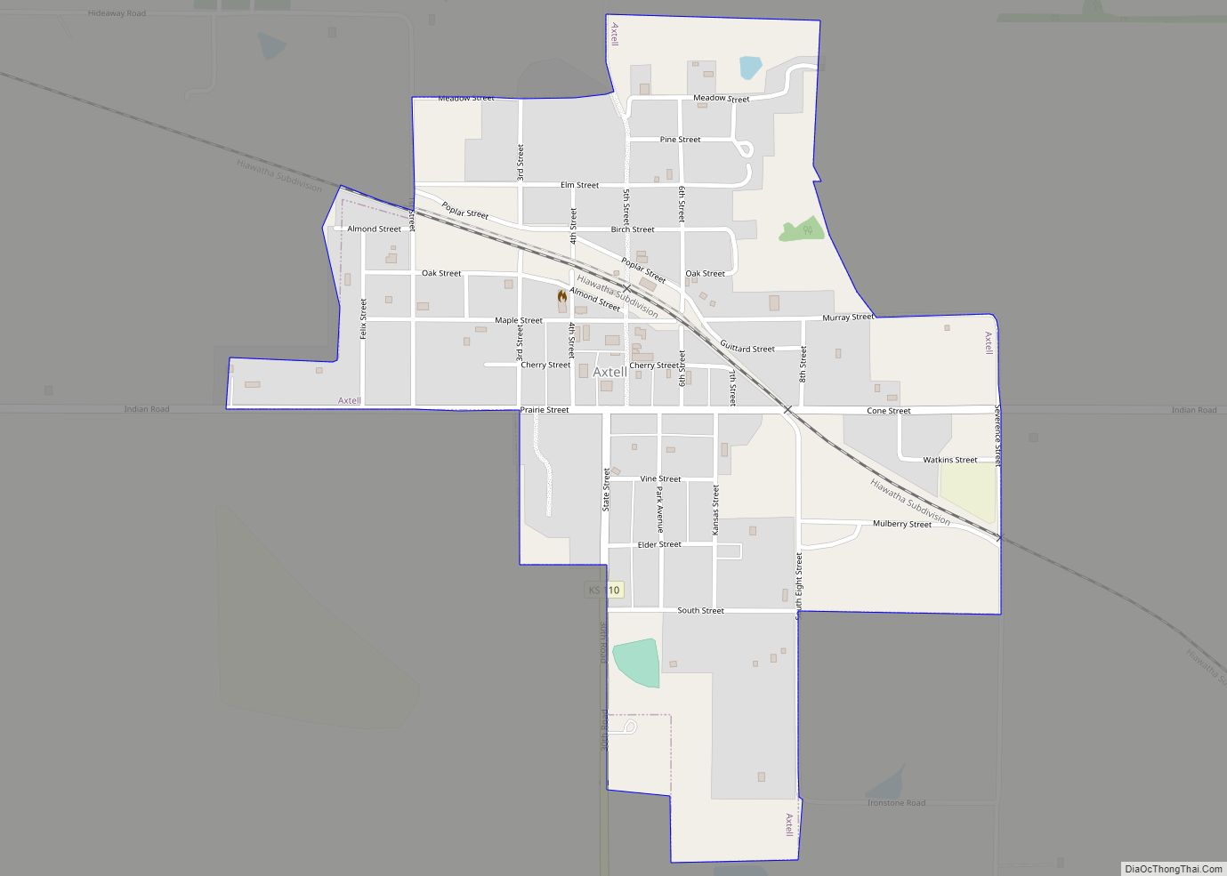 Map of Axtell city