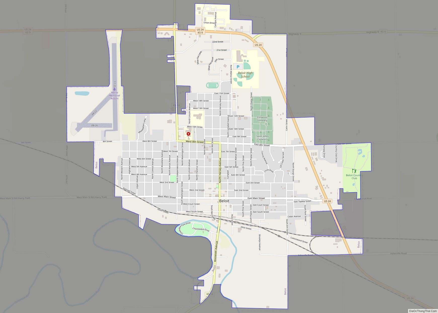 Map of Beloit city